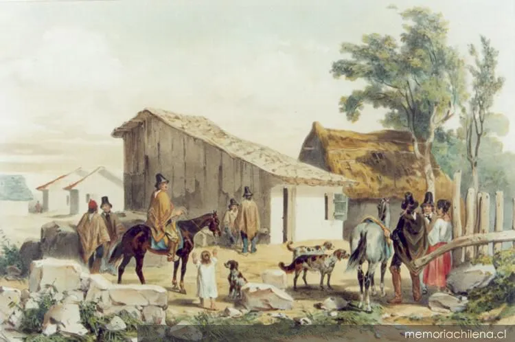 Casa del Cacique Penoleo en Concepción, hacia 1846 — 1846 | Chile de Ayer
