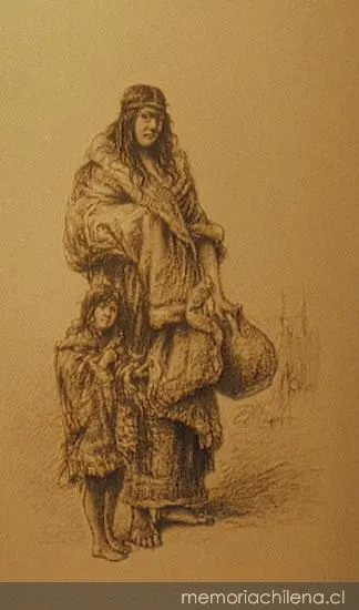 Una mujer patagona, hacia 1894 — 1894 | Chile de Ayer