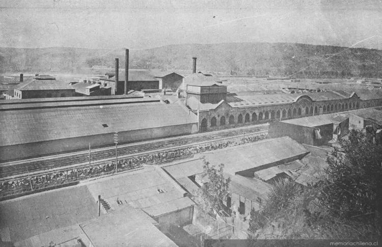 Refinería de azúcar de Viña del Mar: vista exterior, Viña del Mar, 1902 — 1902 | Chile de Ayer