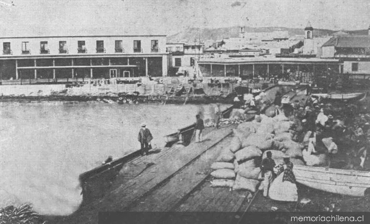 Puerto de Arica, hacia 1900 — 1900 | Chile de Ayer