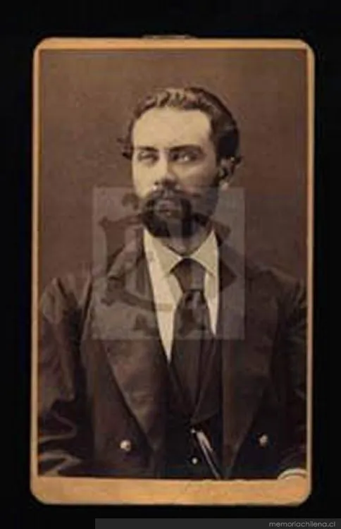 Manuel Thompson, retrato de medio cuerpo con uniforme, hacia 1880 — 1880 | Chile de Ayer