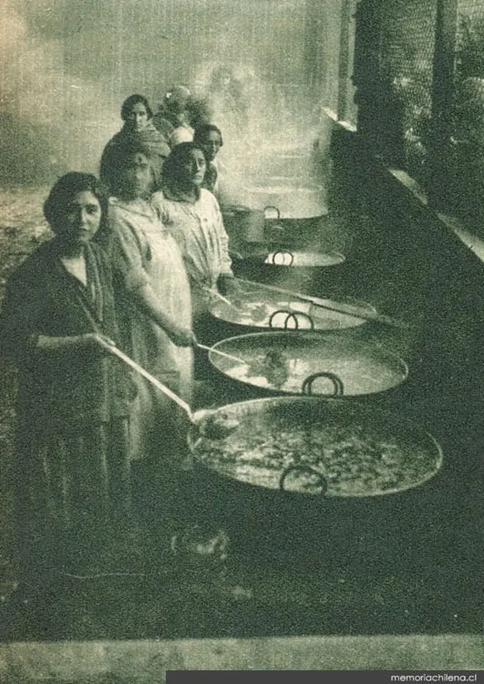 Ollas comunes para alimentar cesantes, 1932 — 1932 | Chile de Ayer