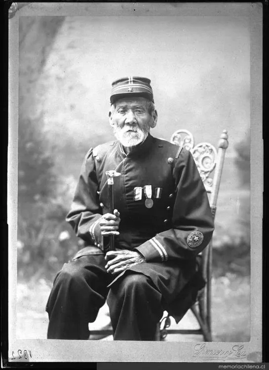 Veterano de guerra, hacia 1880 — 1880 | Chile de Ayer