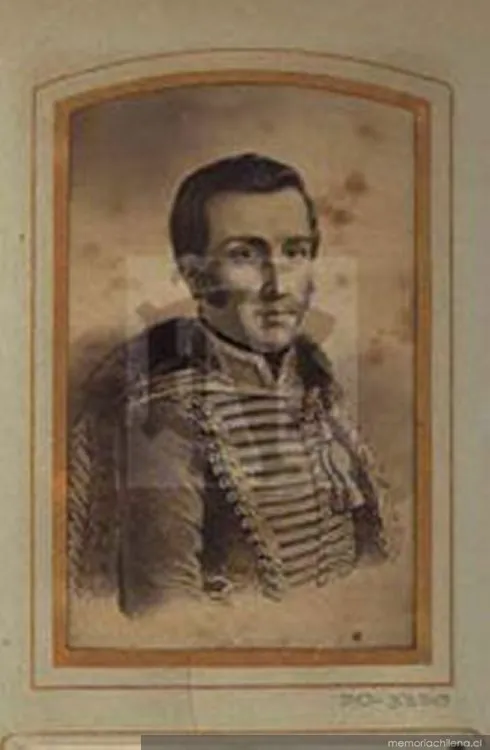 José Miguel Carrera con uniforme militar de gala — 1785 | Chile de Ayer