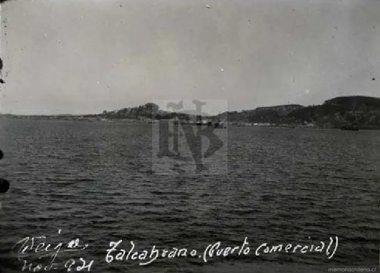 Puerto y bahía de Talcahuano, noviembre 1921 — 1921 | Chile de Ayer