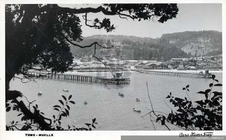Muelle de Tomé, 1920 — 1920 | Chile de Ayer