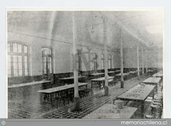 Comedor de alumnos de la Escuela de Artes y Oficios, 1934 — 1934 | Chile de Ayer