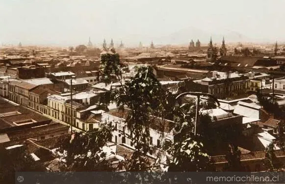 Vista de Santiago, 1910 — 1910 | Chile de Ayer