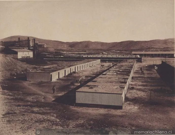 Oficina Puntunchara: campamento de trabajadores — 1830 | Chile de Ayer