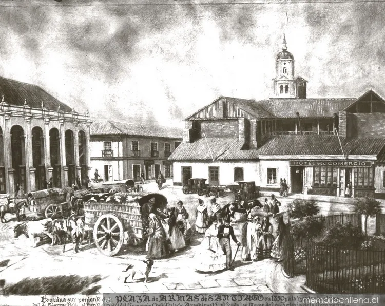 Plaza de Armas de Santiago, 1850 — 1850 | Chile de Ayer