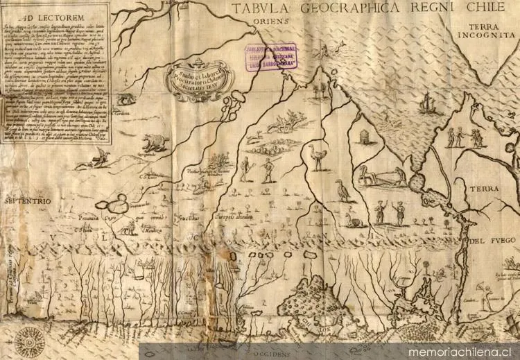 Tabula Geographica Regni Chile, siglo 17 — 1940 | Chile de Ayer