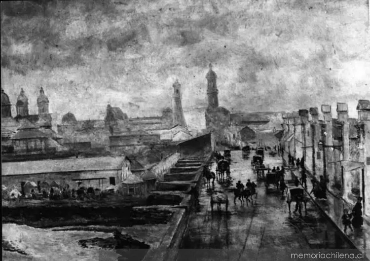 Puente de Cal y Canto, Santiago de Chile — 1800 | Chile de Ayer