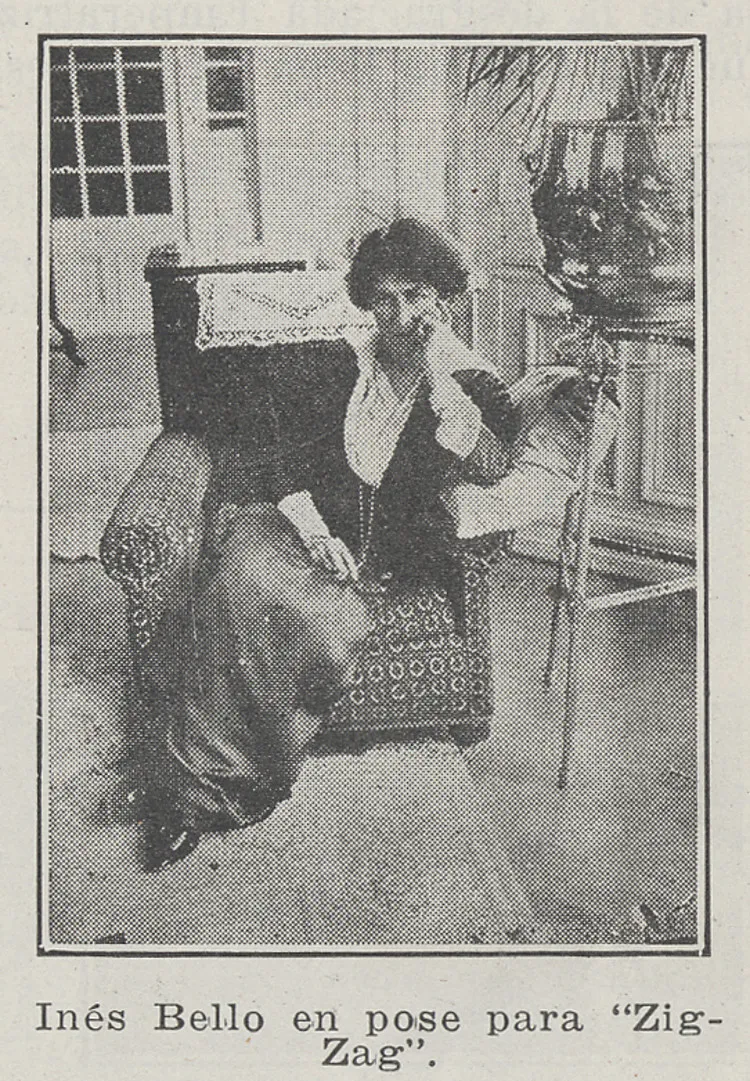 Inés Bello en pose para " — 1914 | Chile de Ayer