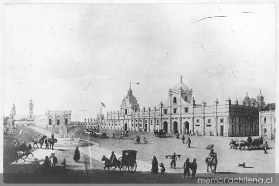 Plaza de Armas de Santiago, hacia 1830 — 1830 | Chile de Ayer