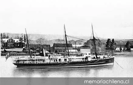 Compañía industrial en 1880. Vapor " — 1880 | Chile de Ayer