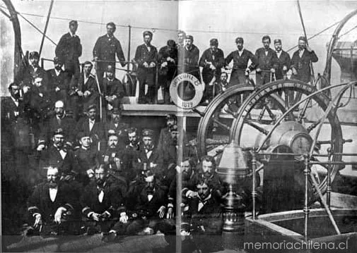 Oficialidad del acorazado Cochrane, Combate Naval de Angamos, 1879 — 1879 | Chile de Ayer
