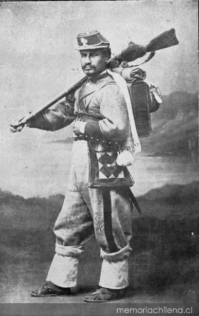Soldado boliviano de los Colorados de Daza, 1879 — 1880 | Chile de Ayer