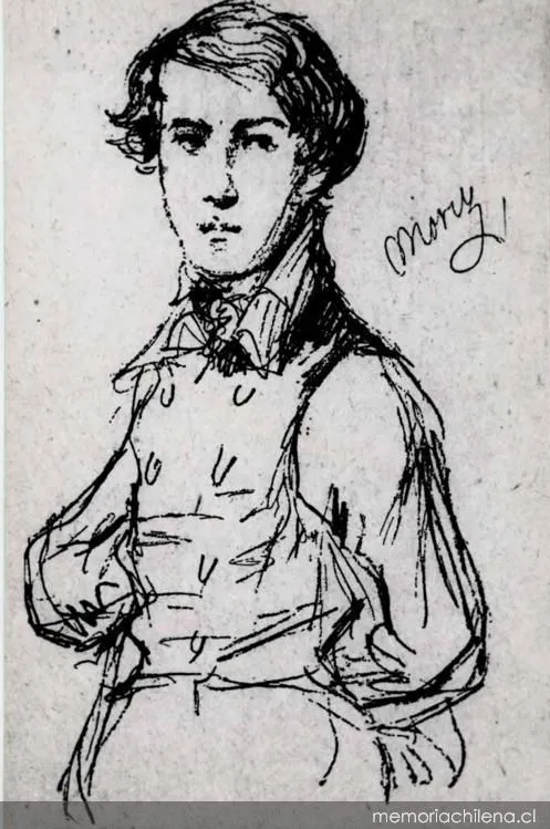 Autoretrato: Juan Mauricio Rugendas en 1818 — 1818 | Chile de Ayer