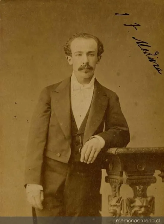 José Toribio Medina durante su juventud, hacia 1875 — 1875 | Chile de Ayer