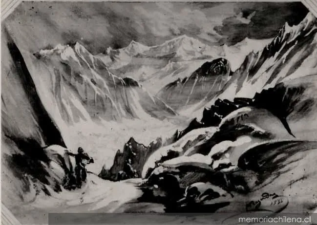 El artista en la cordillera, 1835 — 1835 | Chile de Ayer