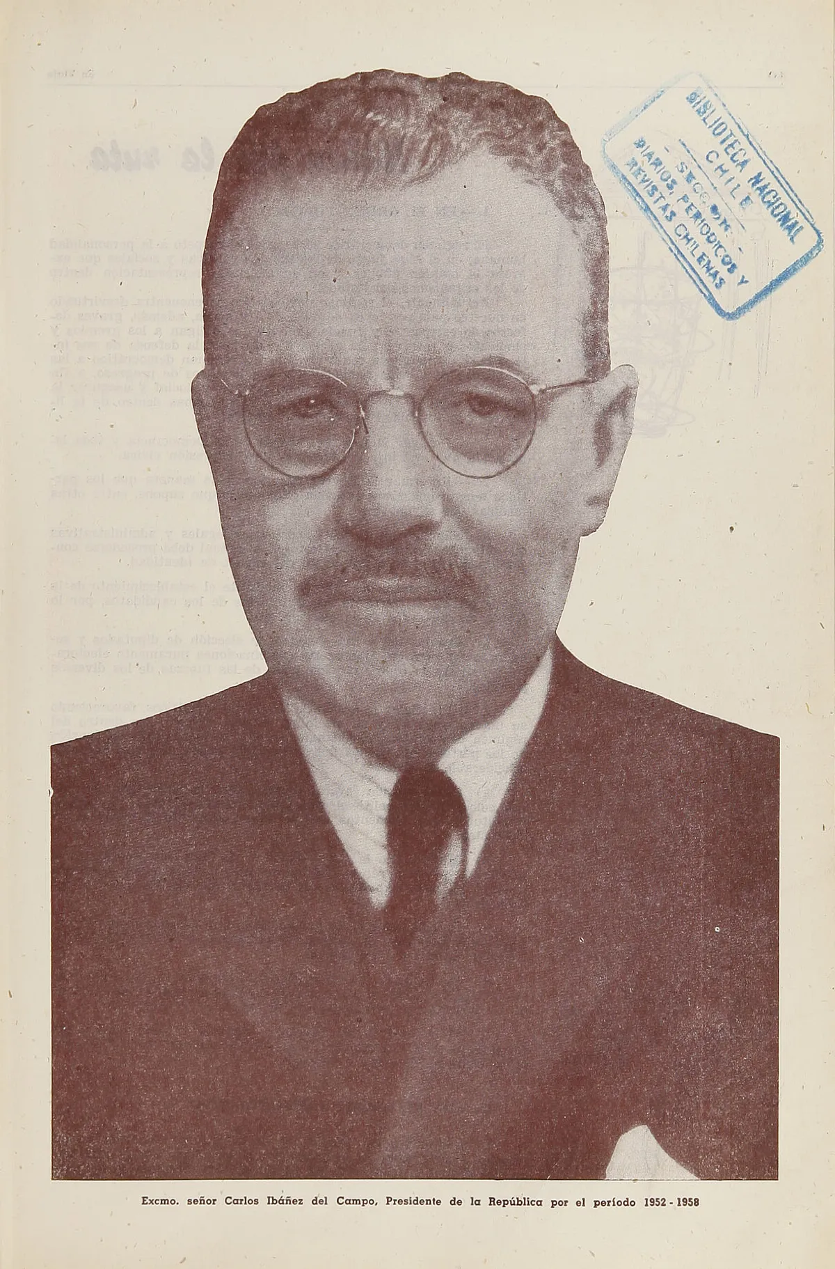 Carlos Ibáñez del Campo en 1952 — 1952 | Chile de Ayer