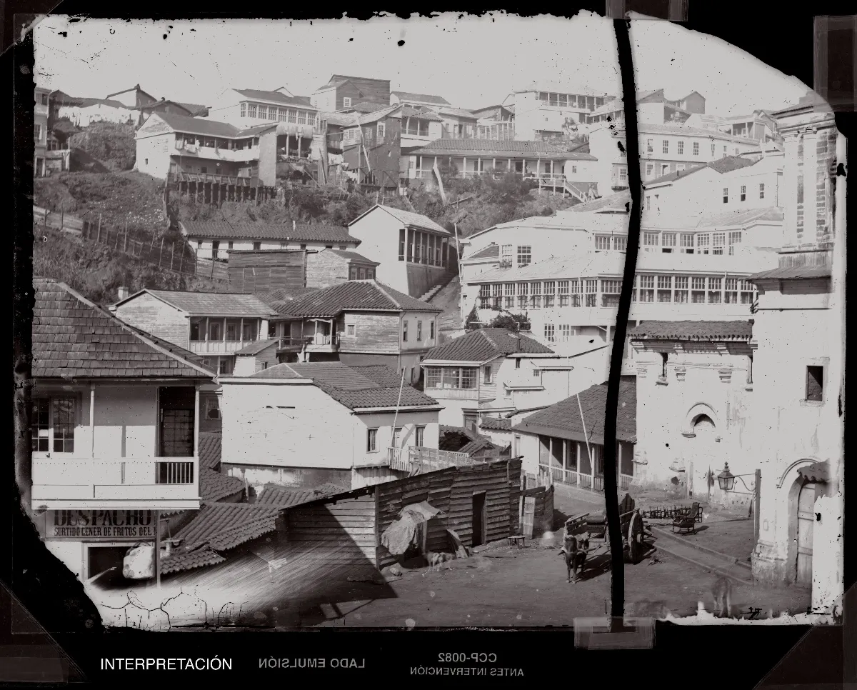 [Casas en Valparaíso] — 1863–1864 | Chile de Ayer