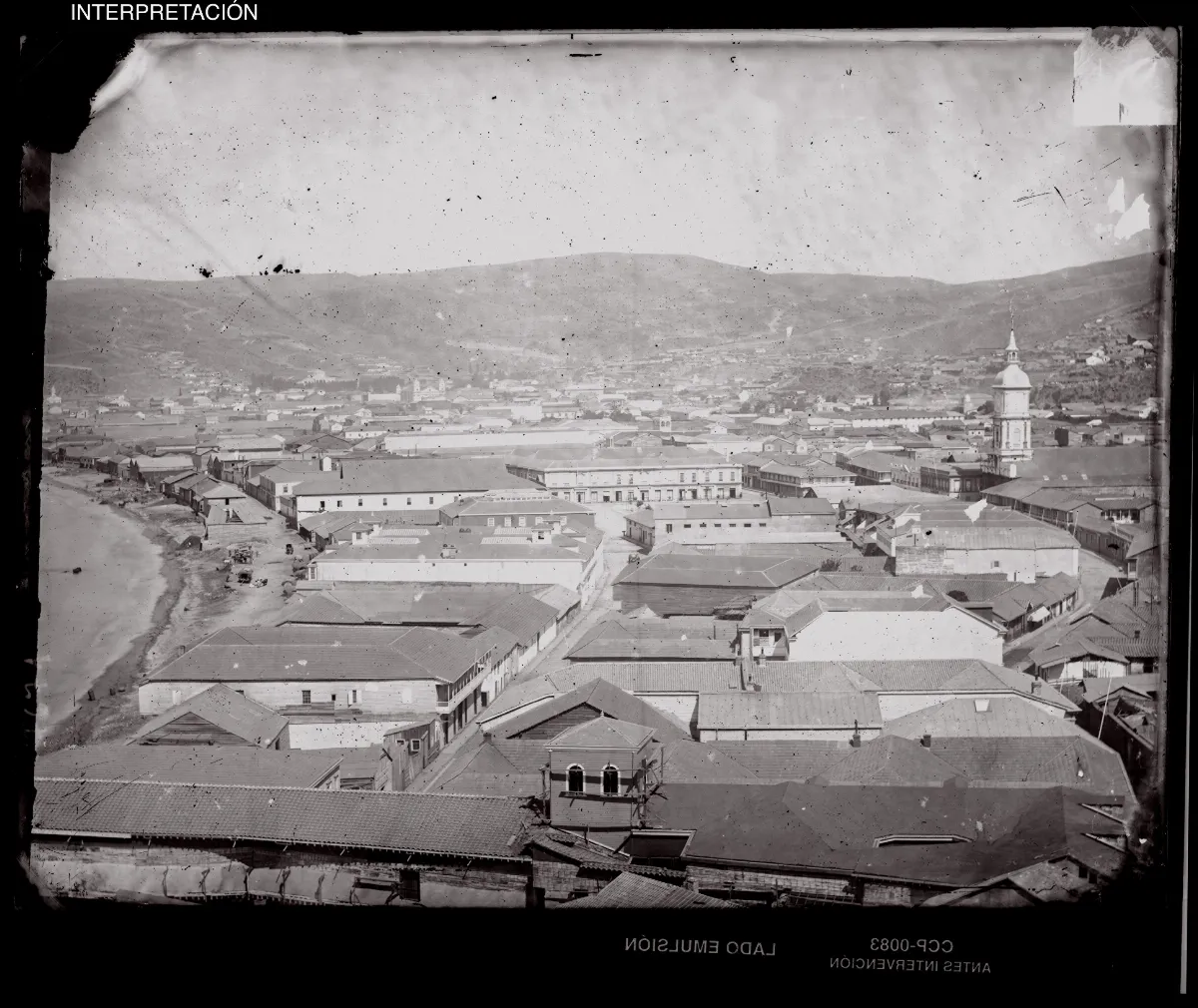 Vista general del Almendral — 1863–1864 | Chile de Ayer