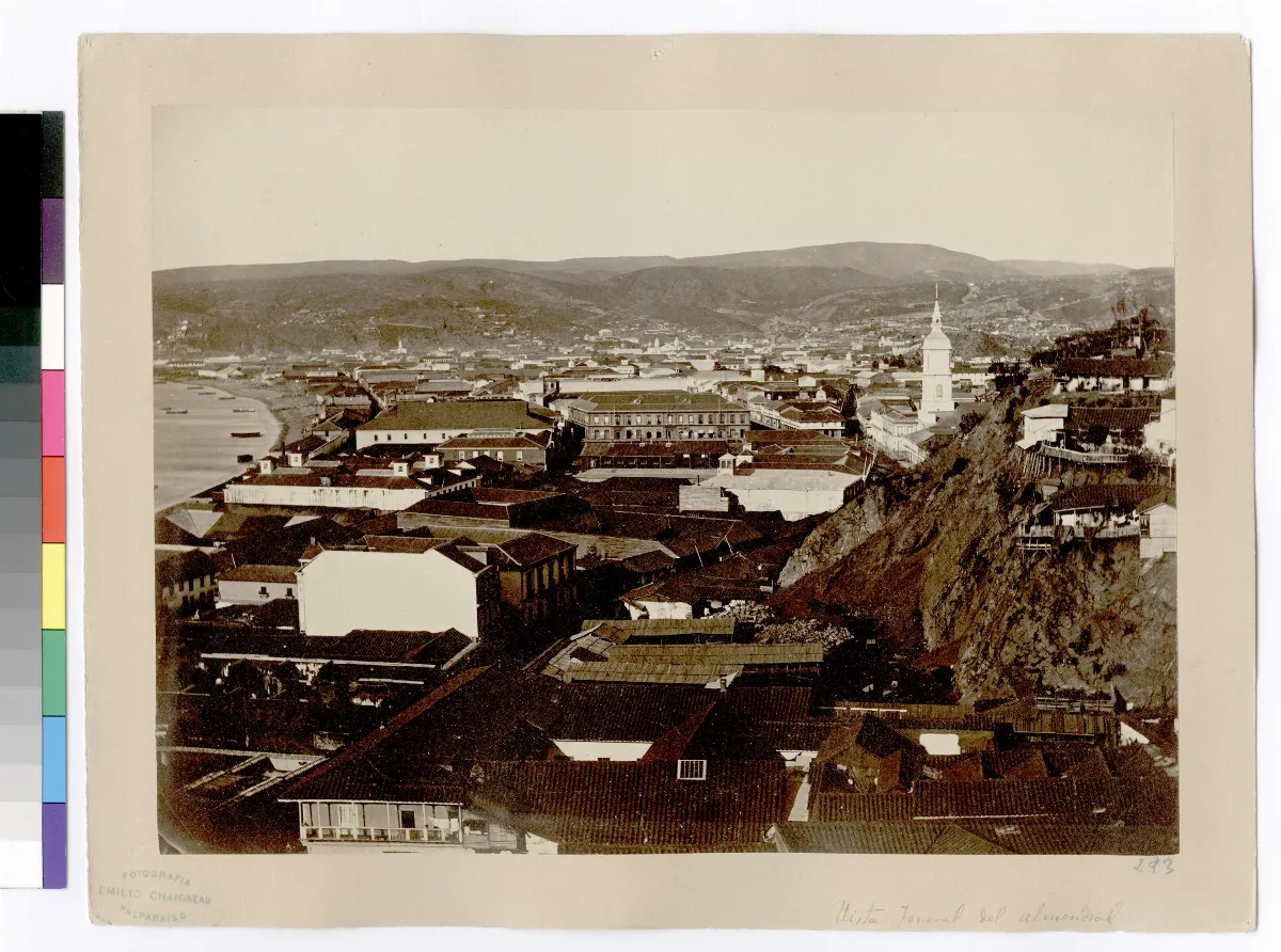 Vista general del Almendral — 1863–1864 | Chile de Ayer