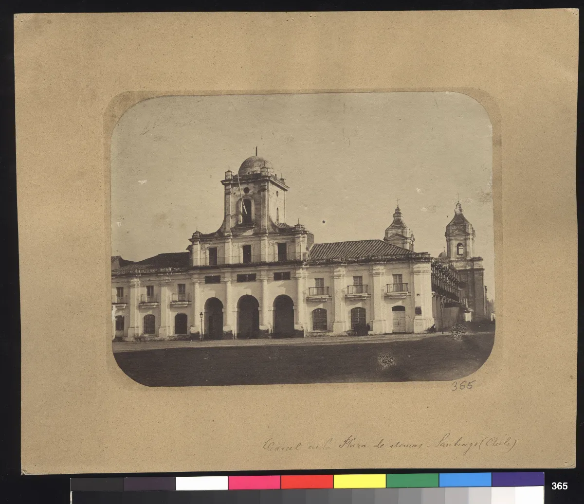 Carcel en la Plaza de Armas — 1863 | Chile de Ayer