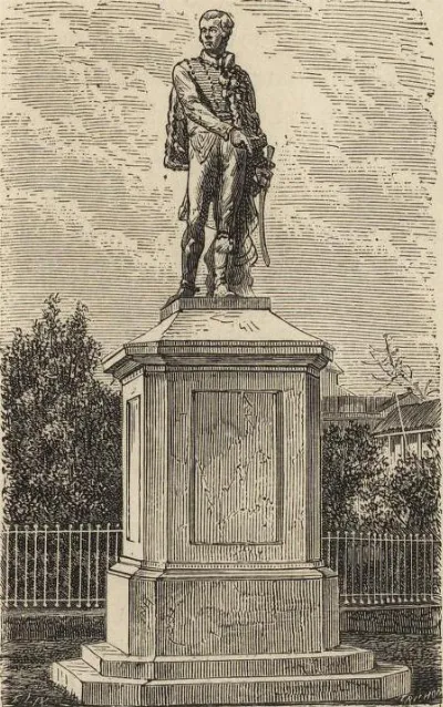 Santiago - Estatua del general Carrera (1872) — 1872 | Chile de Ayer
