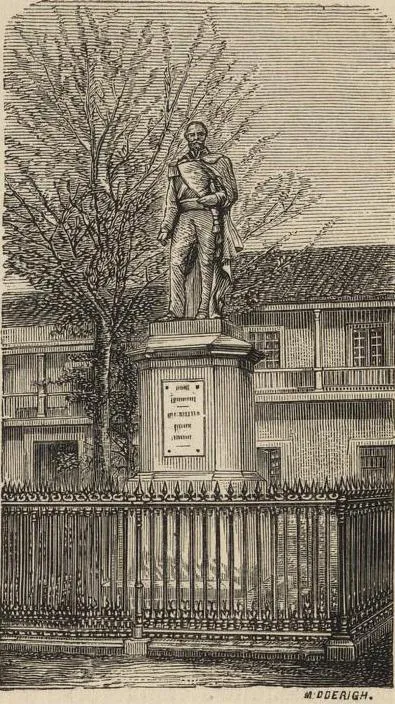 Santiago - Estatua del general Freire (1872) — 1872 | Chile de Ayer