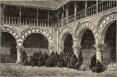 Santiago - Interior del convento de San Francisco (1872) — 1872 | Chile de Ayer