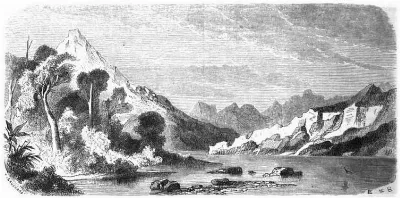 Puerto Galante, al fondo de la Bahía San Nicolás — aprox. 1861 | Chile de Ayer