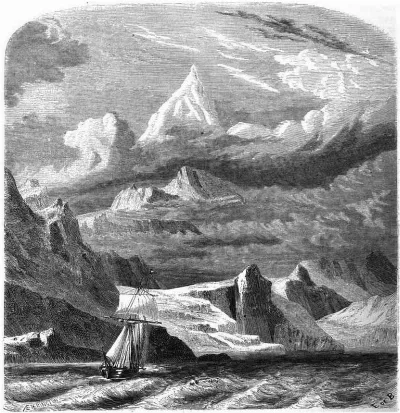 Tierra del Fuego, Monte Sarmiento visto desde el Cabo Froward — aprox. 1861 | Chile de Ayer
