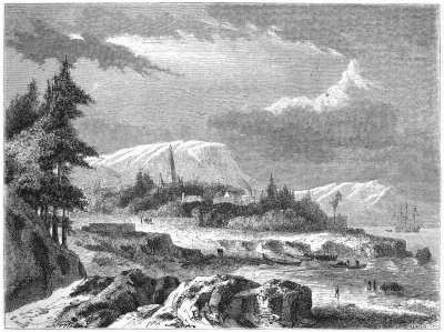 Establecimiento chileno de Punta Arenas — aprox. 1861 | Chile de Ayer