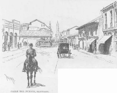 Calle del Puente, Santiago (1892) — aprox. 1892 | Chile de Ayer