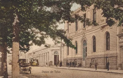 Banco de Talca antes del terremoto de 1928 — aprox. 1928 | Chile de Ayer