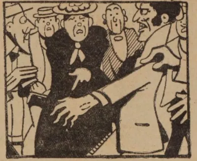 Viñeta cómica sobre un estafador chileno en París, 1906 — aprox. 1906 | Chile de Ayer