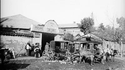 Estación Providencia del Ferrocarril del Llano de Maipo, Santiago, 1906 — aprox. 1906 | Chile de Ayer