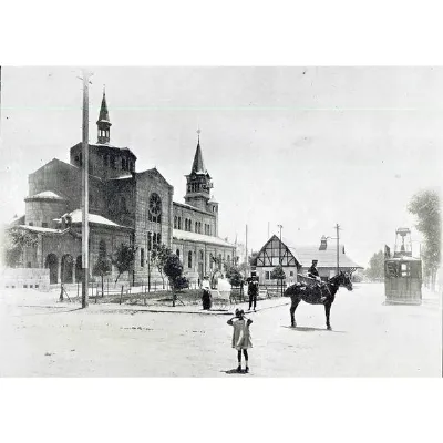 Plaza Parroquia, Viña del Mar, 1913 — aprox. 1913 | Chile de Ayer