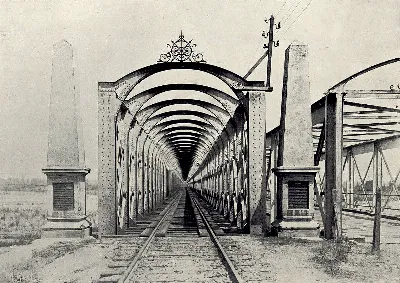 Puente ferroviario sobre el río Maule, circa 1909 — aprox. 1885 | Chile de Ayer