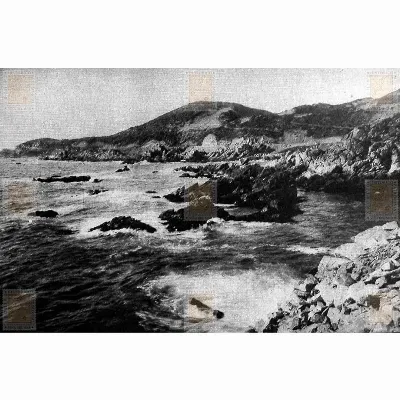 Camino costero de Concón a Viña del Mar, 1917 — aprox. 1917 | Chile de Ayer