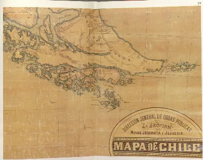 Mapa de la Dirección General de Obras Públicas, Chile, cerca de 1910 — aprox. 1910 | Chile de Ayer