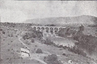Antiguo puente sobre el río Claro, circa 1929 — aprox. 1929 | Chile de Ayer