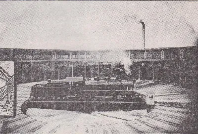 Casa de Máquinas de San Eugenio, casa redonda para locomotoras, circa 1929 — aprox. 1929 | Chile de Ayer
