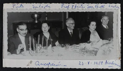 Reunión social de académicos en Concepción. Chile 1958. — aprox. 1958 | Chile de Ayer
