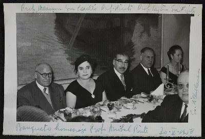 Banquete homenaje Prof. Anibal Pinto — aprox. 1958 | Chile de Ayer