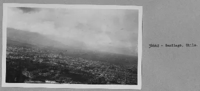 Vista de Santiago desde el Cerro San Cristóbal hacia el sur — aprox. 1870–1930 | Chile de Ayer