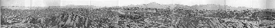 Dibujo panorámico de Santiago de Chile en 360 grados, 1855 — aprox. 1855–1930 | Chile de Ayer