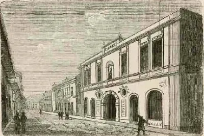Valparaíso - Calle del Teatro — 1872 | Chile de Ayer